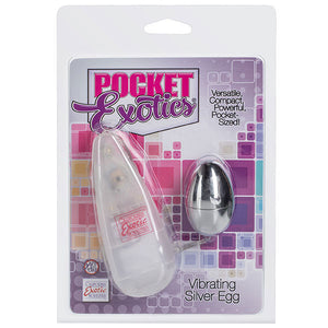silver vibrating egg Butterfly Effect Remote Controlled Vibrator from Pure Romance main image 1